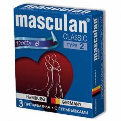 MASCULAN 2 CLASSIC презервативы с пупырышками 3 шт. Vestalshop.ru - Изображение 3