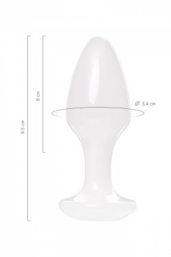 Анальная втулка TOYFA, акрил, белый, 9,5 см, диаметр 3,4 см Vestalshop.ru - Изображение 3