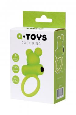 Виброкольцо на пенис A-Toys by TOYFA Chio, силикон, зеленое, 8,1 см, диаметр 3,1 см Vestalshop.ru - Изображение 7