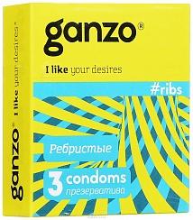 Ganzo презервативы Twister, №3 (анатомические ребристые с согревающей смазкой) Vestalshop.ru - Изображение 3