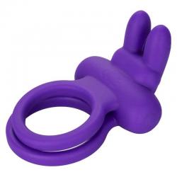 Двойное эрекционное кольцо с вибрацией Calexotics Dual Rockin Rabbit, фиолетовое Vestalshop.ru - Изображение 1