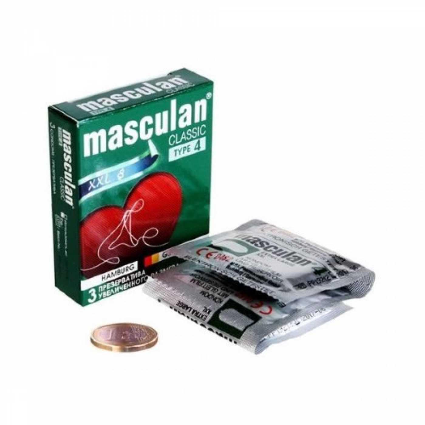 Презервативы MASCULAN 4 CLASSIC (увеличенного размера) 3 штуки Vestalshop.ru - Изображение 1