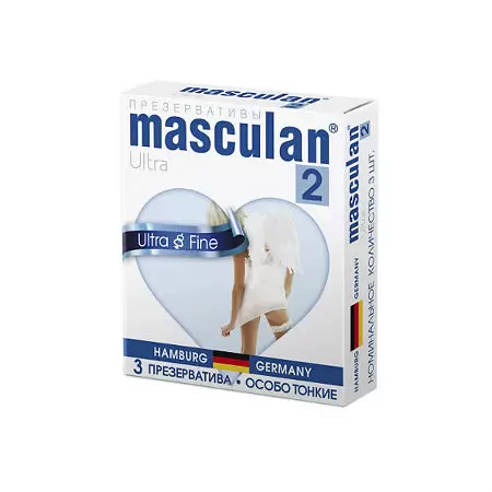 Masculan Презервативы 2 Ultra №3, особо тонкий, прозрачный с обильной смазкой