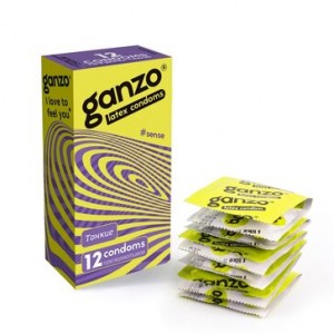 Ganzo Sense ультратонкие презервативы 12 шт.