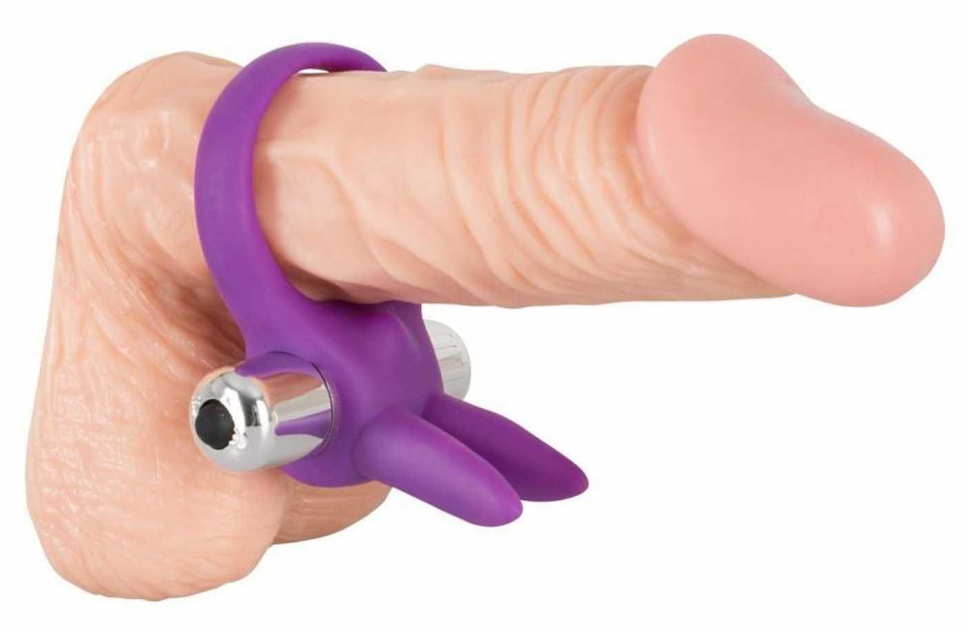Кольцо эрекционное RABBIT с вибрац фиолетов