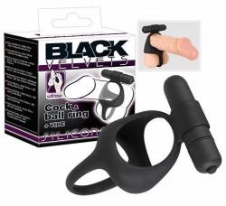 Кольцо с вибрацией Black Velvets Cock & Ball Ring