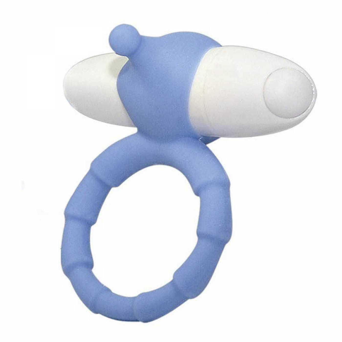 Насадка-кольцо для пениса с вибрацией Loop голубое Vestalshop.ru - Изображение 1