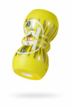 Мастурбатор нереалистичный Smart Doubble  MensMax желтый