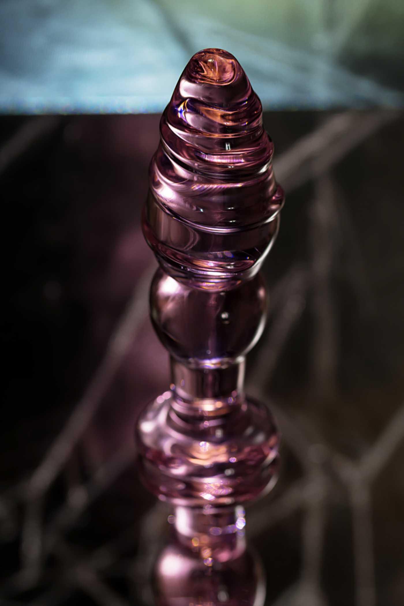 Анальная втулка SEXUS ( розовая) из стекла