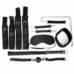 NTB Набор (наручники, оковы, ошейник с поводком, кляп, маска, плеть)