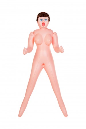 Кукла надувная Grace, шатенка, TOYFA Dolls-X Passion,с тремя отверситями, кибер вставка: вагина-анус