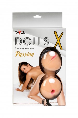 Кукла надувная Grace, шатенка, TOYFA Dolls-X Passion,с тремя отверситями, кибер вставка: вагина-анус