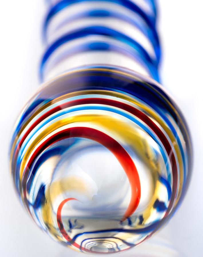 Односторонний фаллоимитатор Sexus Glass, Стекло, Прозрачный, 18 см