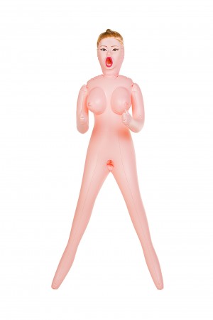 Кукла надувная Hannah, блондинка,TOYFA  Dolls-X Passion, с тремя отверстиями,  кибер вставка: вагина