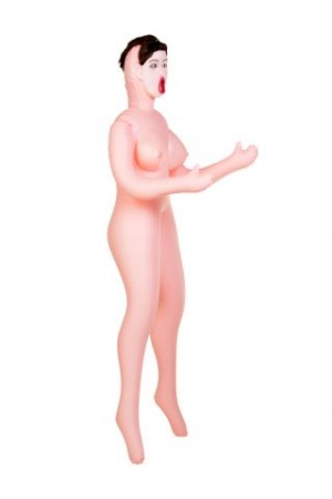 Кукла надувная Violet, брюнетка,TOYFA Dolls-X Passion,  с тремя отверстиями,  кибер вставка: вагина-