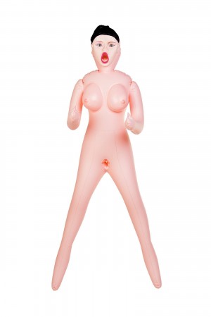 Кукла надувная Scarlett, рыжая,TOYFA Dolls-X Passion,с тремя отверстиями,  кибер вставка: вагина-ану