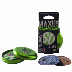 MAXUS Mixed презервативы в железном кейсе 3 шт.