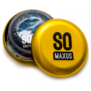 MAXUS SPECIAL презервативы точечно-ребристые в металлическом кейсе, 3 шт.
