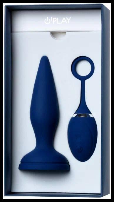 Анальная вибровтулка O'Play Unico с пультом ДУ, силикон, синий, 13,5 см. Vestalshop.ru - Изображение 4