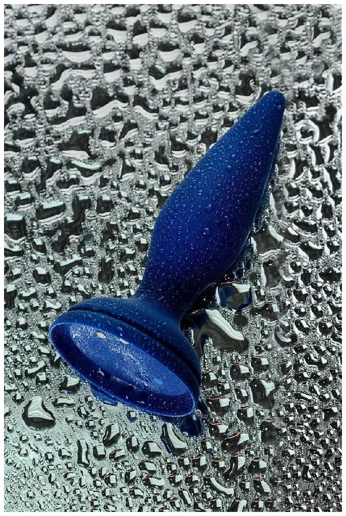 Анальная вибровтулка O'Play Unico с пультом ДУ, силикон, синий, 13,5 см. Vestalshop.ru - Изображение 4