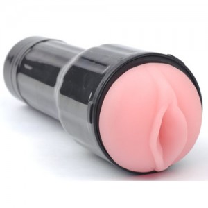 Мастурбатор-вагина в пластиковой черной колбе, 25 см.
