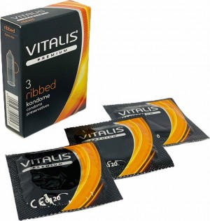 VITALIS premium ribbed ребристые презервативы, 3 шт.