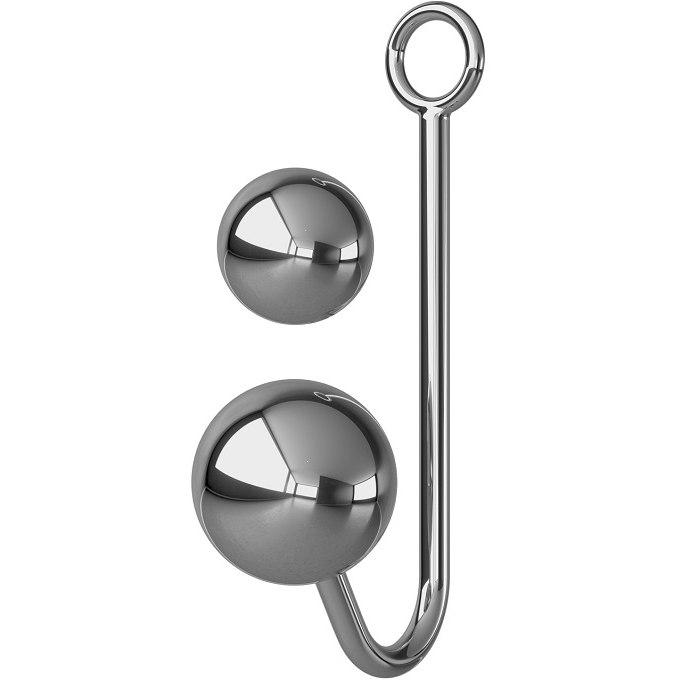 Анальный крюк для подвеса с 2-мя сменными шарами, диаметр шариков - 5 и 3,8 см. Vestalshop.ru - Изображение 4