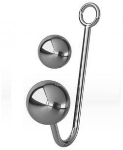 Анальный крюк для подвеса с 2-мя сменными шарами, диаметр шариков - 5 и 3,8 см. Vestalshop.ru - Изображение 5