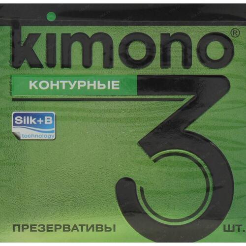Контурные презервативы KIMONO, 3 шт. Vestalshop.ru - Изображение 1