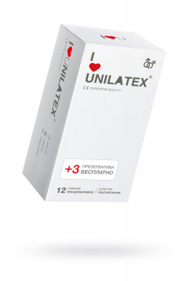 Презервативы UNILATEX "ULTRA THIN" ультратонкие, 12 шт.