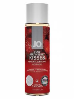 JO Flavored Strawberry Kiss лубрикант со вкусом клубники 60 мл. Vestalshop.ru - Изображение 1