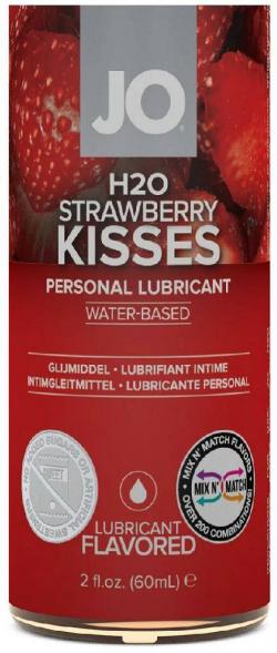 JO Flavored Strawberry Kiss лубрикант со вкусом клубники 60 мл. Vestalshop.ru - Изображение 2
