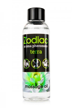 Масажное масло ZODIAC TERRA с феромонами – Прикосновение Земли