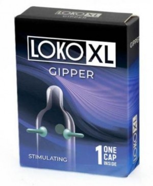 LOKO XL GIPPER насадка стимулирующая с возбуждающим эффектом, 1 шт