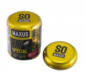 MAXUS SPECIAL № 15 презервативы точечно-ребристые в кейсе, 15 шт.