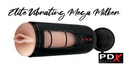 Реалистичная вагина-мастурбатор с функциями сжатия PDX ELITE Vibrating Mega Milker, 24 см (телесный)