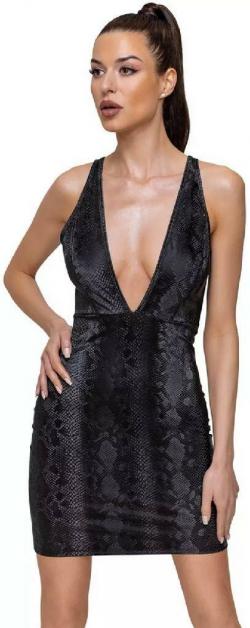 Платье под  кожу  питона Cottelli Dress Snake  цвет черный S Vestalshop.ru - Изображение 1