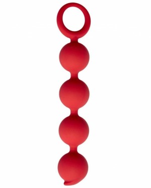 Анальная цепочка Appulse, 2,5 x 13 см, цвет бордовый