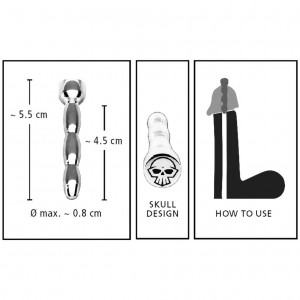 Плаг уретральный для пениса сталь, длина 5,5 см, диаметр 0.6 см. 534226