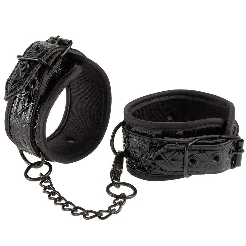 Черные наручники из эко кожи FFSLE Couture Cuffs Black Vestalshop.ru - Изображение 3