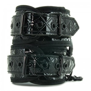 Черные наручники из эко кожи FFSLE Couture Cuffs Black