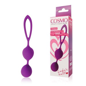 COSMO Вагинальные шарики фиолетовый диаметр 3 см, вес 60 г