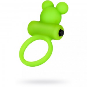 Виброкольцо на пенис A-Toys by TOYFA Chio, силикон, зеленое, 8,1 см, диаметр 3,1 см