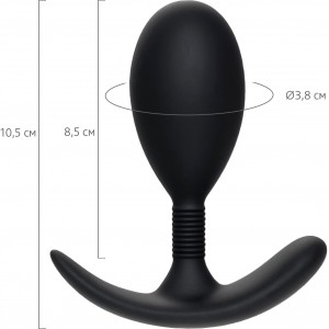 Анальная втулка A-Toys by TOYFA Tord M, силикон, черная, 10,5 см