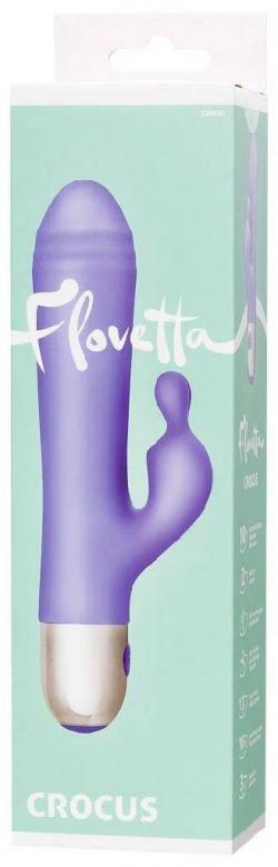 Вибратор с клиторальной стимуляцией Flovetta Crocus, силикон, фиолетовый, 17,5 см Vestalshop.ru - Изображение 7