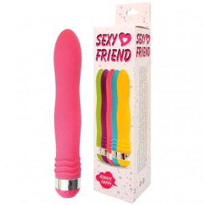 Женский вибратор Sexy Friend розовый, 17,5 см.