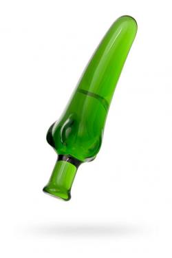 Нереалистичный фаллоимитатор Sexus Glass, стекло, зеленый, 13,5 см Vestalshop.ru - Изображение 1