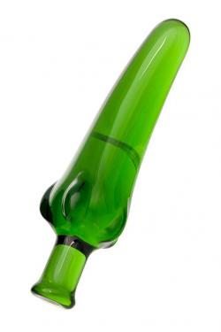 Нереалистичный фаллоимитатор Sexus Glass, стекло, зеленый, 13,5 см Vestalshop.ru - Изображение 3