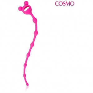 COSMO Анальная цепочка-елочка розовая, 23 см.