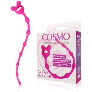 COSMO Анальная цепочка-елочка розовая, 23 см.